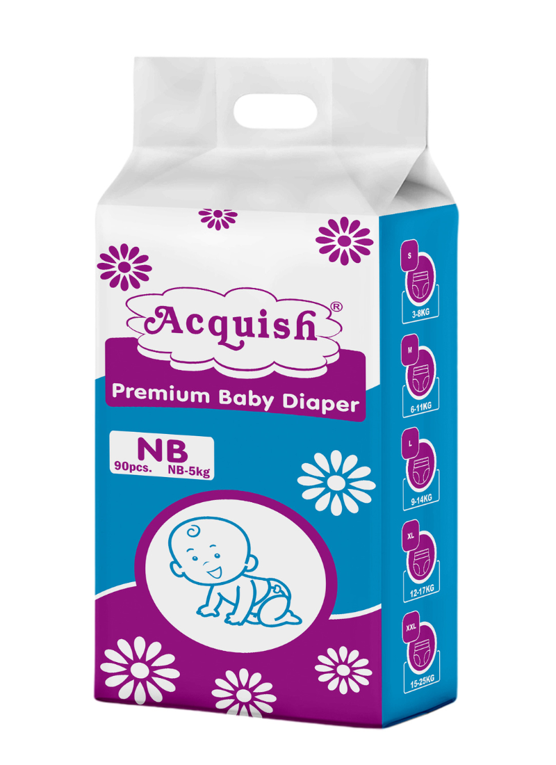 Acquish Premium Baby Diapers Customizable Fit & Easy Changes