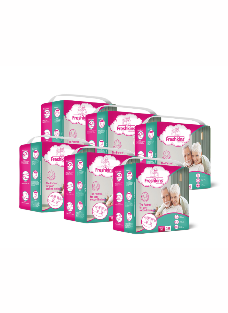 Freshkins Adult Diaper M [30-50 Inches] |Unisex|